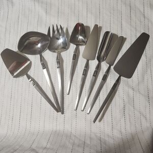 Vintage Arthur Salm Flatware Classic Mid-Century‎ Stainless Japan 8 Piece Sturdy